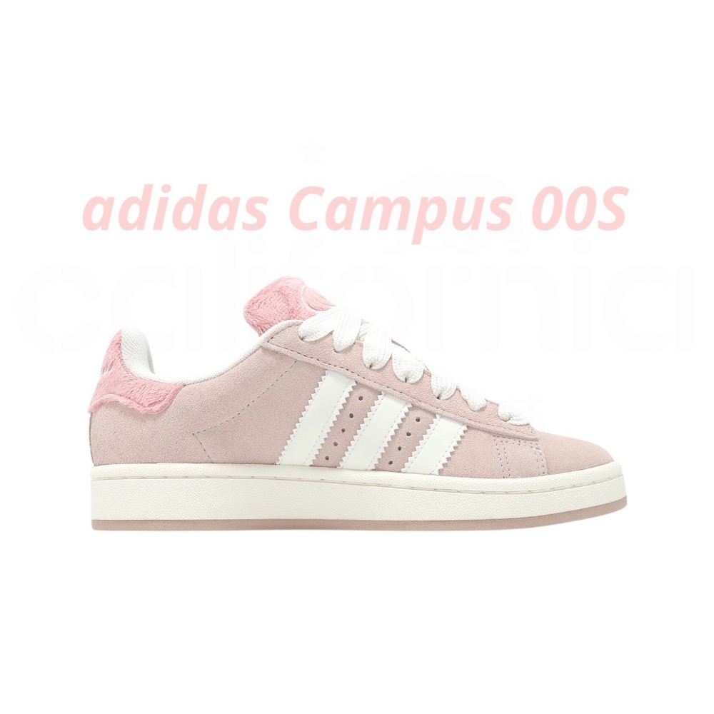 👟adidas Campus 00S 休閒鞋 JR8042 粉白色｜粉紅色｜粉藕色｜白色｜皮革｜麂皮｜平底鞋｜女款鞋-細節圖4