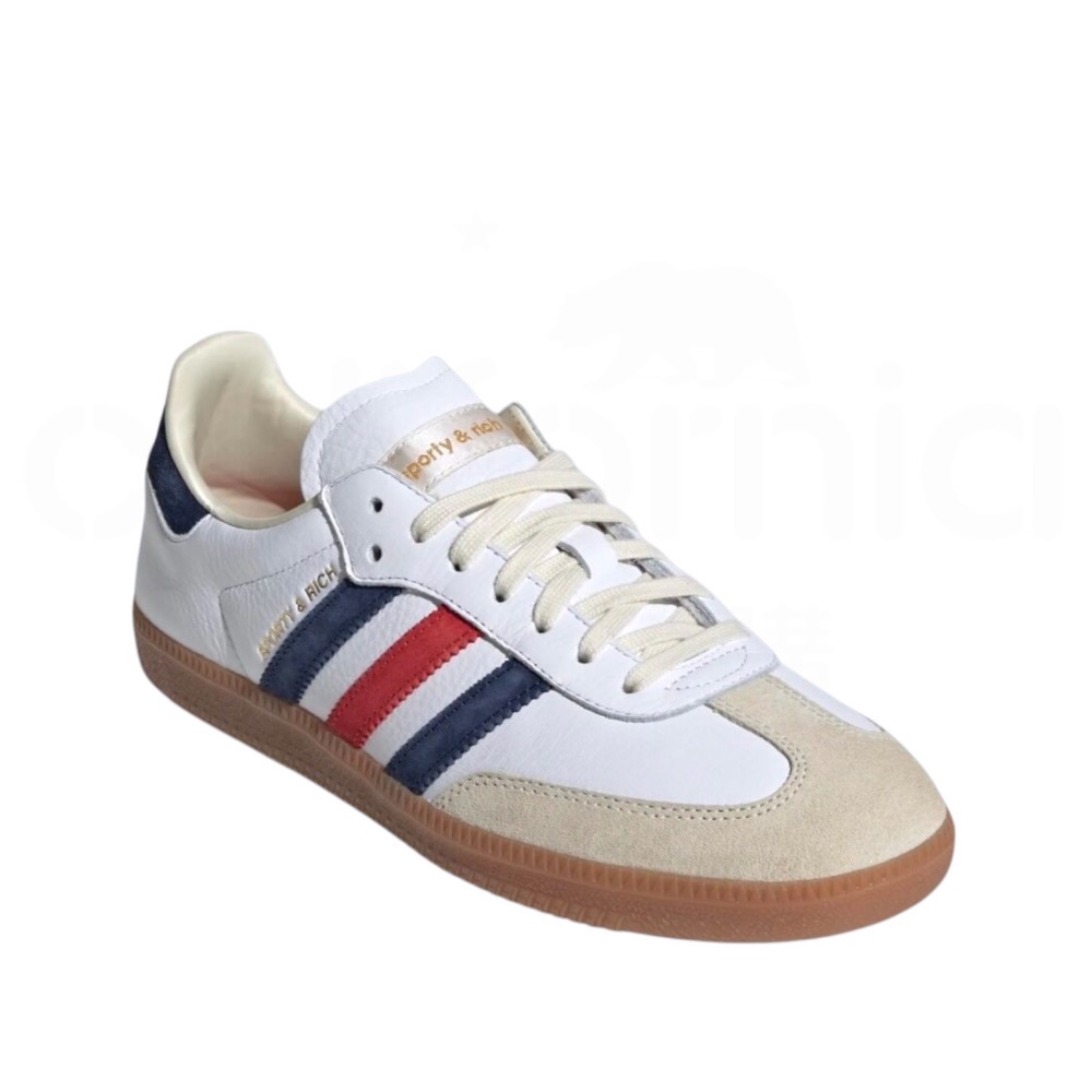 👟adidas SAMBA OG X SPORTY & RICH 休閒鞋 紅藍白色｜紅色｜深藍色｜白色｜米色｜焦糖底｜-細節圖6