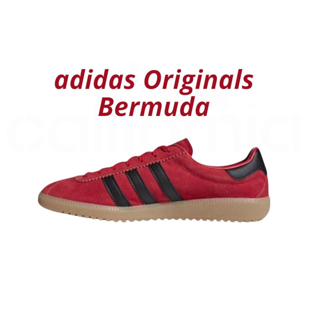 👟adidas Originals Bermuda 休閒鞋 紅黑色｜紅色｜黑色｜焦糖底｜皮革｜麂皮｜平底鞋｜男女通用款-細節圖6