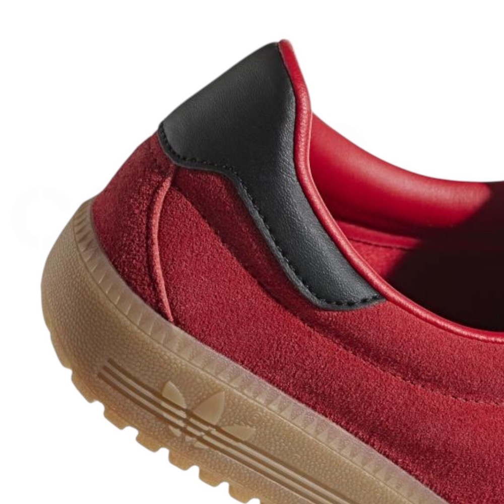 👟adidas Originals Bermuda 休閒鞋 紅黑色｜紅色｜黑色｜焦糖底｜皮革｜麂皮｜平底鞋｜男女通用款-細節圖11