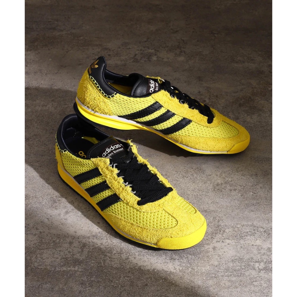 👟adidas X WALES BONNER SL76 聯名款休閒鞋 黃黑色｜黃色｜黑色｜皮革｜麂皮｜網格｜平底鞋｜男-細節圖5