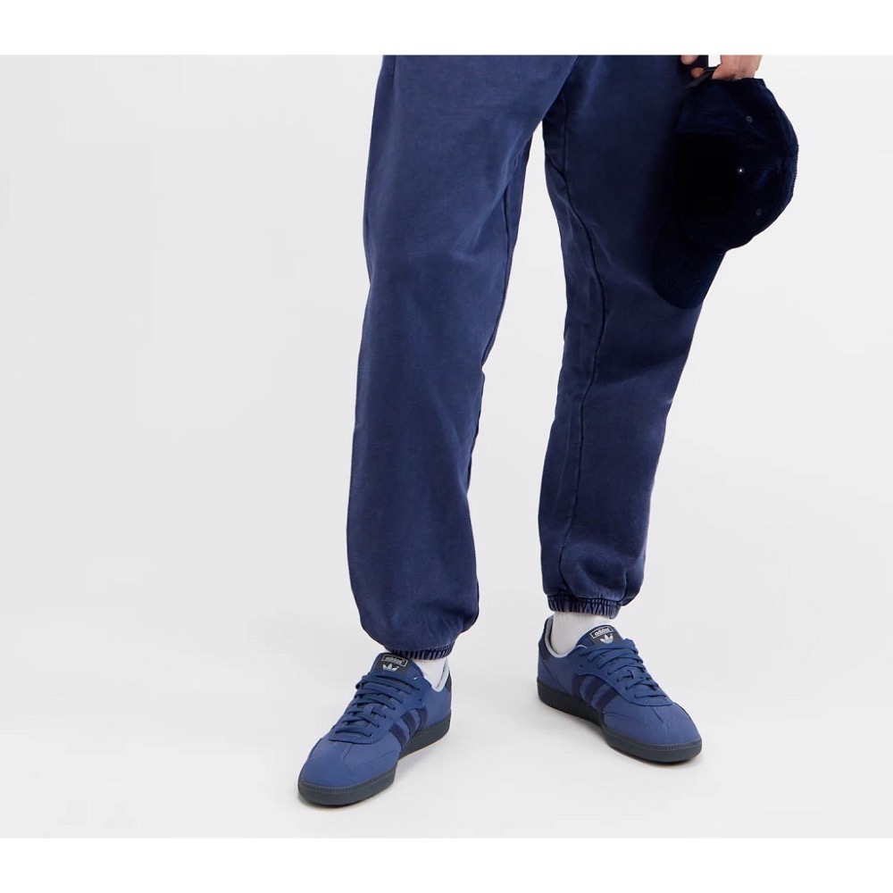 👟adidas SAMBA OG  休閒鞋 藍黑色｜海軍藍｜深藍色｜黑色｜黑色底｜皮革｜尼龍｜反光｜平底鞋｜男女通用款-細節圖3