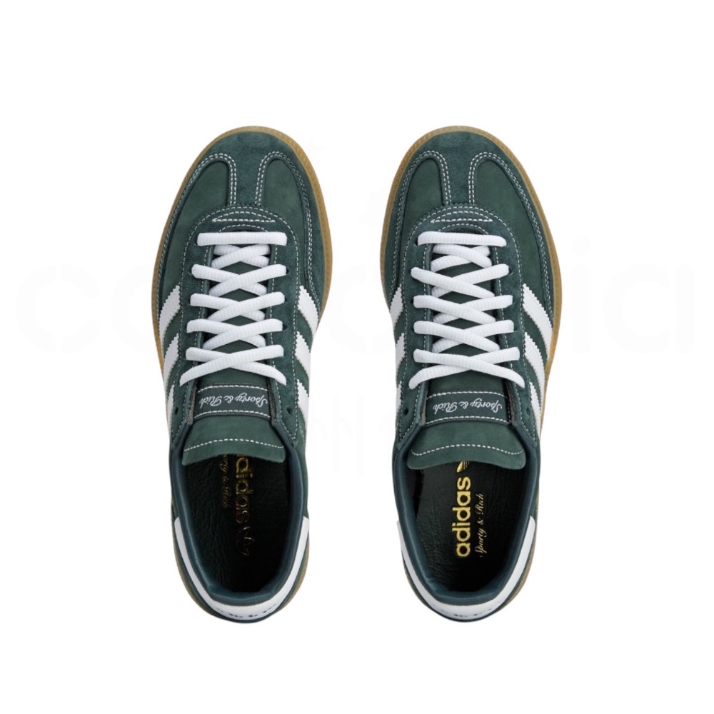 👟adidas HANDBALL SPEZIAL SPORTY & RICH 聯名款休閒鞋 綠白色｜墨綠色｜白色｜焦糖-細節圖7