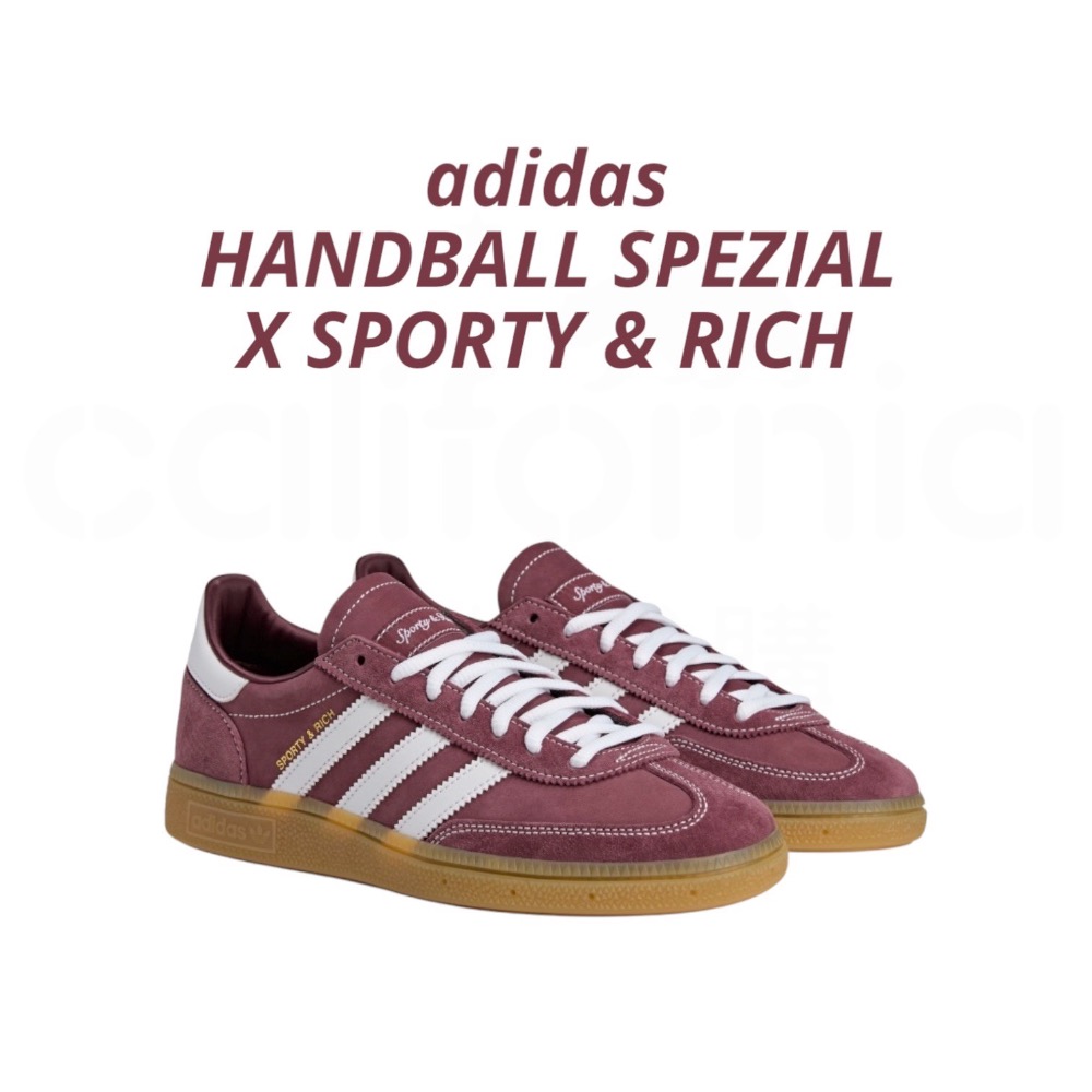 👟adidas HANDBALL SPEZIAL SPORTY & RICH 聯名款休閒鞋 紅白色｜酒紅色｜白色｜焦糖-細節圖8