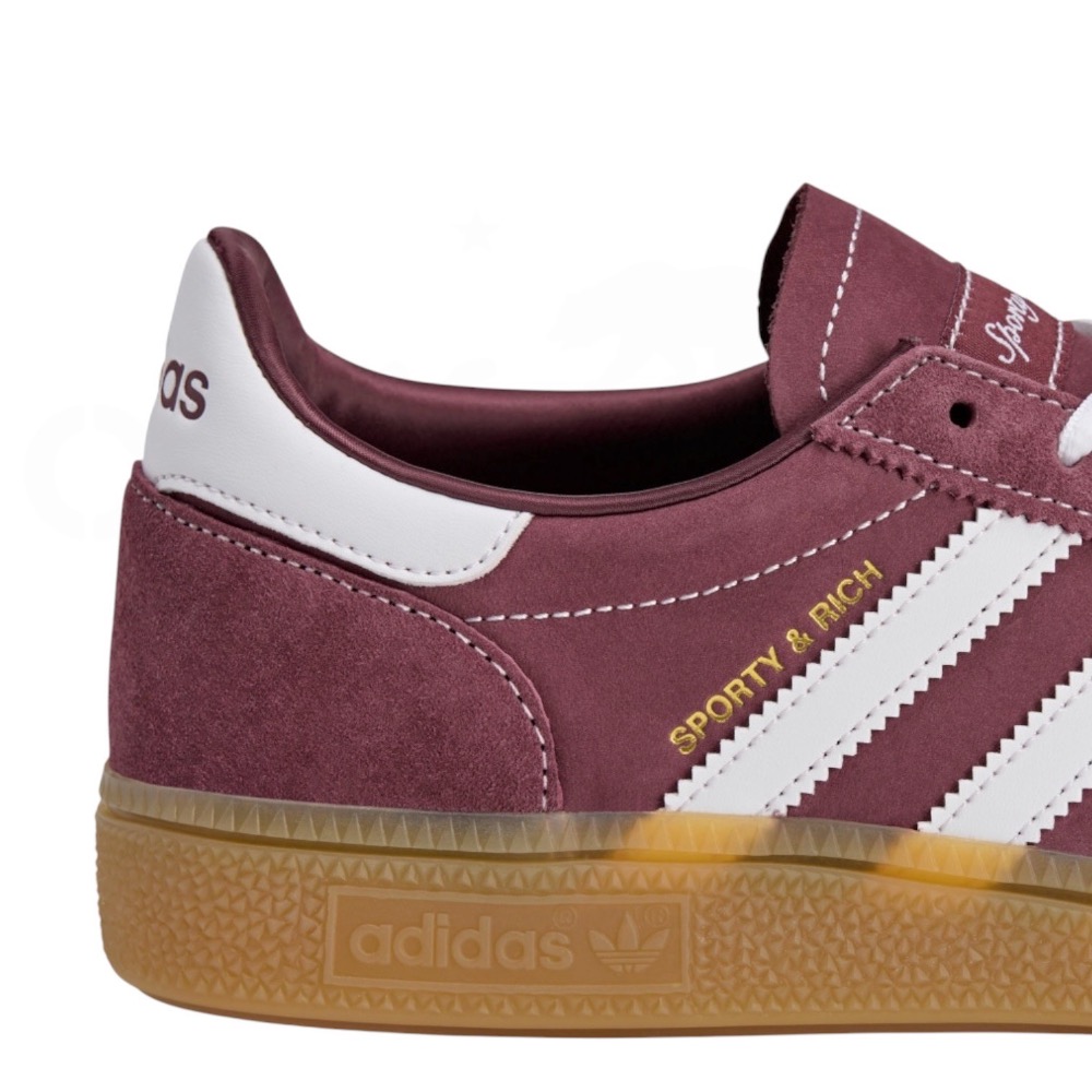 👟adidas HANDBALL SPEZIAL SPORTY & RICH 聯名款休閒鞋 紅白色｜酒紅色｜白色｜焦糖-細節圖11
