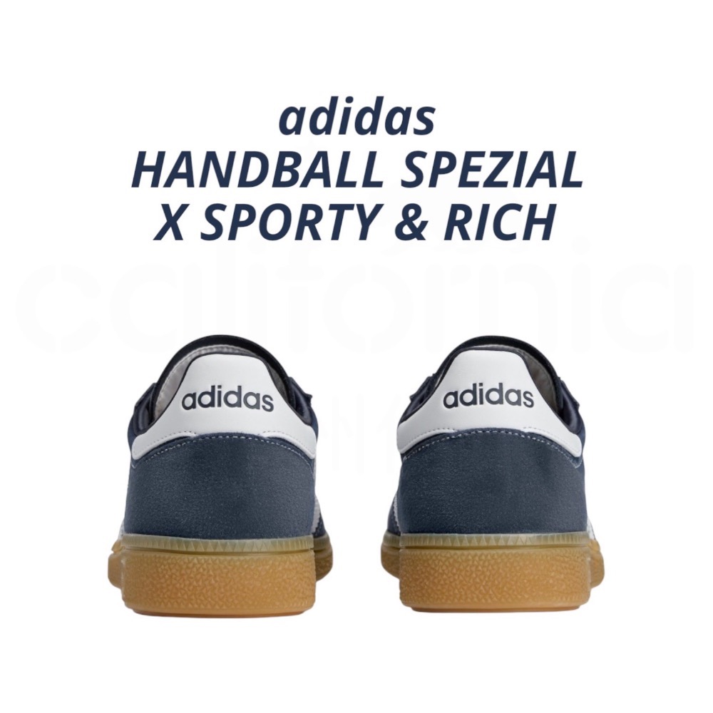👟adidas HANDBALL SPEZIAL SPORTY & RICH 聯名款休閒鞋 藍白色｜牛仔藍｜白色｜焦糖-細節圖8