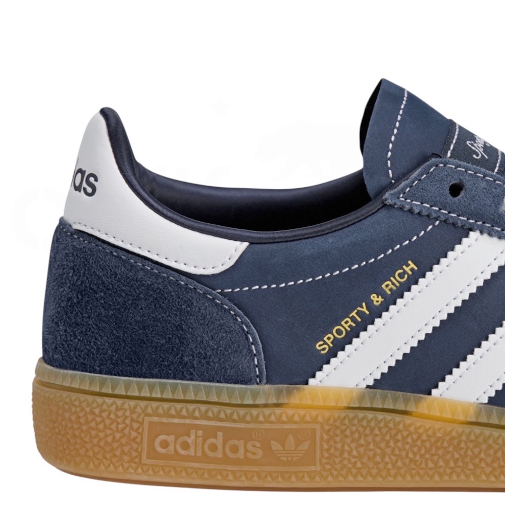 👟adidas HANDBALL SPEZIAL SPORTY & RICH 聯名款休閒鞋 藍白色｜牛仔藍｜白色｜焦糖-細節圖10
