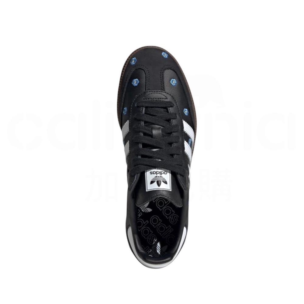 👟adidas Samba OG 休閒鞋 黑白色｜黑色｜白色｜咖啡底｜刺繡｜藍色小花｜皮革｜麂皮｜平底鞋｜女款鞋-細節圖8
