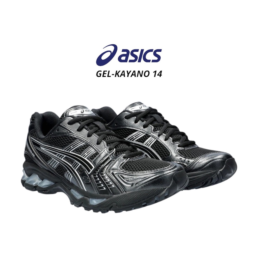 👟ASICS GEL-KAYANO 14休閒鞋 黑銀色｜黑色｜銀色｜皮革｜網眼 男女通用鞋款-細節圖8
