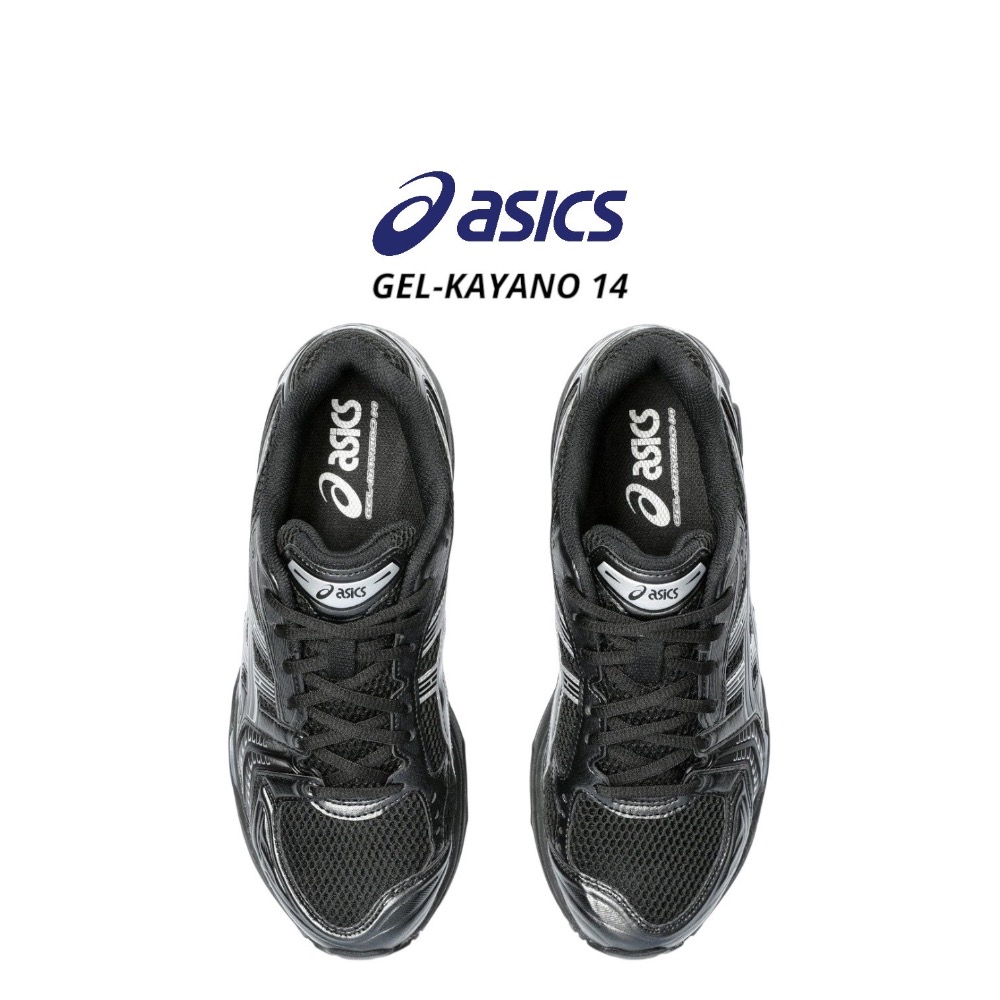 👟ASICS GEL-KAYANO 14休閒鞋 黑銀色｜黑色｜銀色｜皮革｜網眼 男女通用鞋款-細節圖9