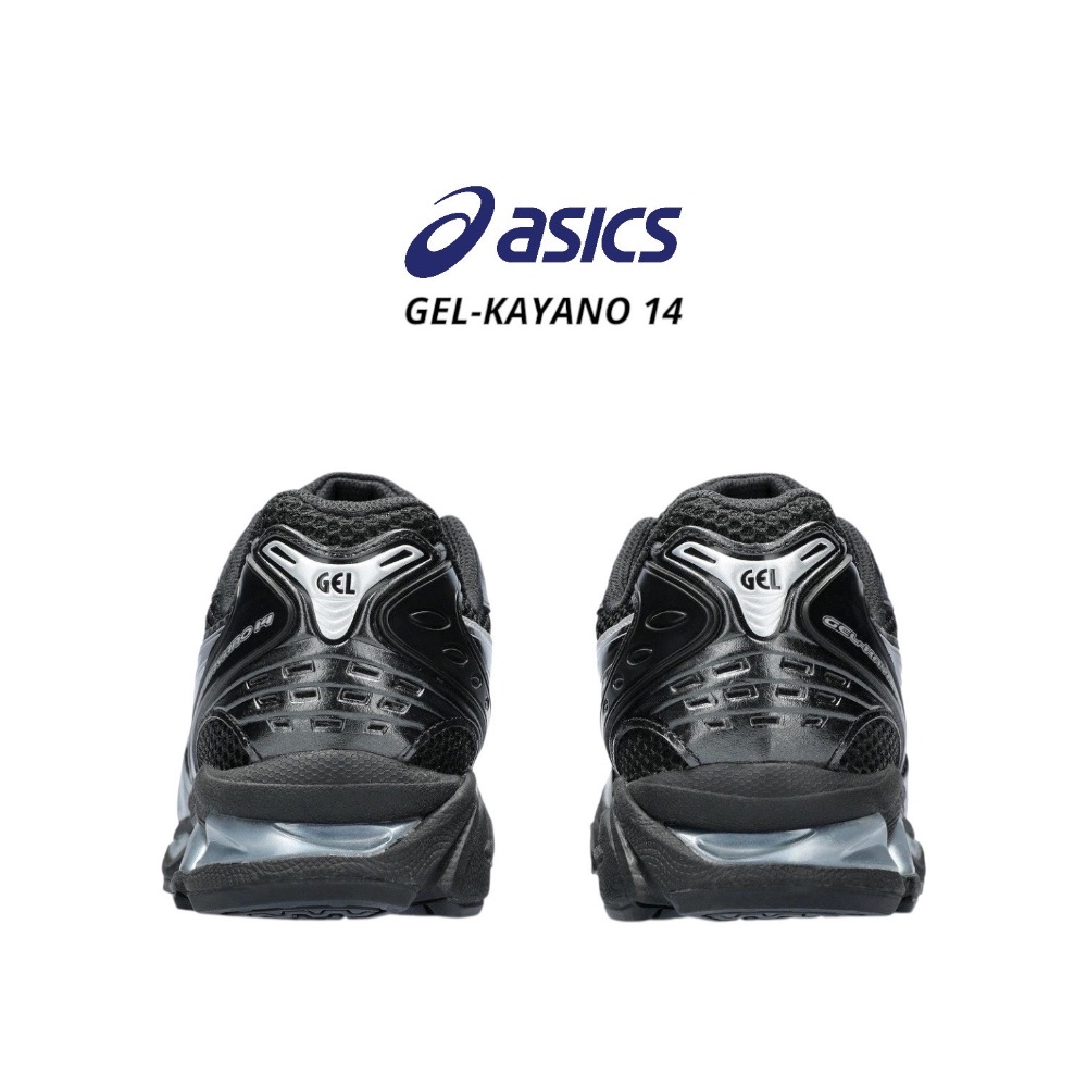 👟ASICS GEL-KAYANO 14休閒鞋 黑銀色｜黑色｜銀色｜皮革｜網眼 男女通用鞋款-細節圖11