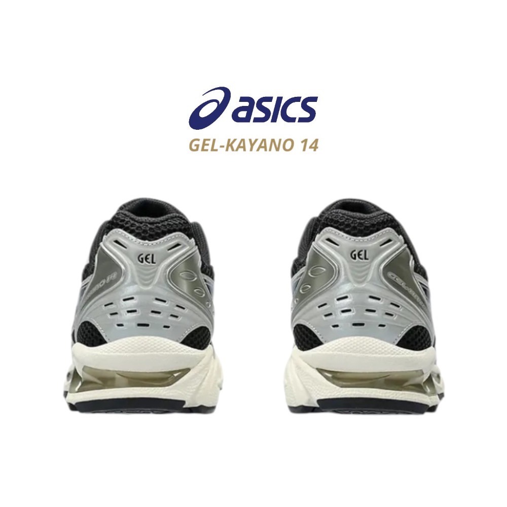 👟ASICS GEL-KAYANO 14休閒鞋 灰黑色｜灰色｜黑色｜皮革｜網眼 男女通用鞋款-細節圖8