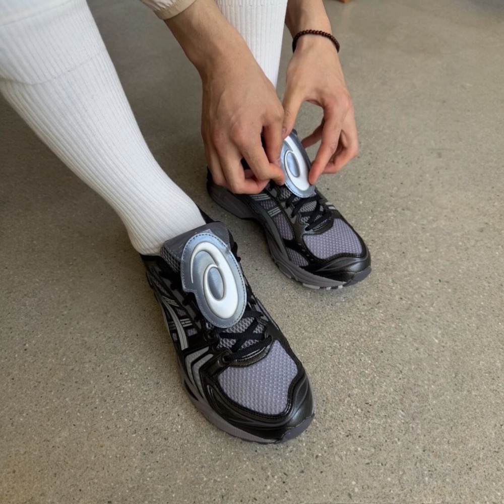 👟 ASICS GEL-KAYANO 14 x THE MUSEUM VISITO 聯名款休閒鞋 黑灰色｜黑灰漸層色｜-細節圖4