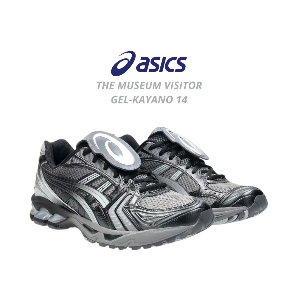 👟 ASICS GEL-KAYANO 14 x THE MUSEUM VISITO 聯名款休閒鞋 黑灰色｜黑灰漸層色｜-細節圖5