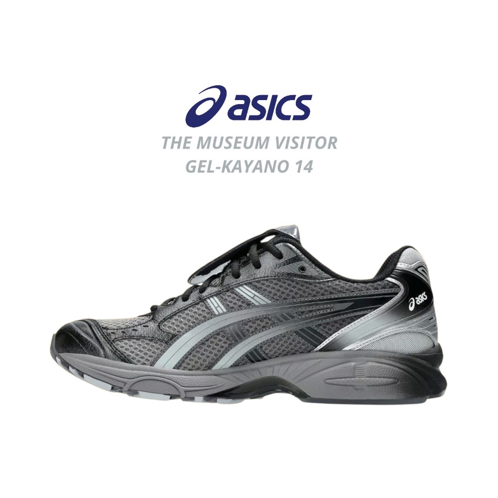 👟 ASICS GEL-KAYANO 14 x THE MUSEUM VISITO 聯名款休閒鞋 黑灰色｜黑灰漸層色｜-細節圖9