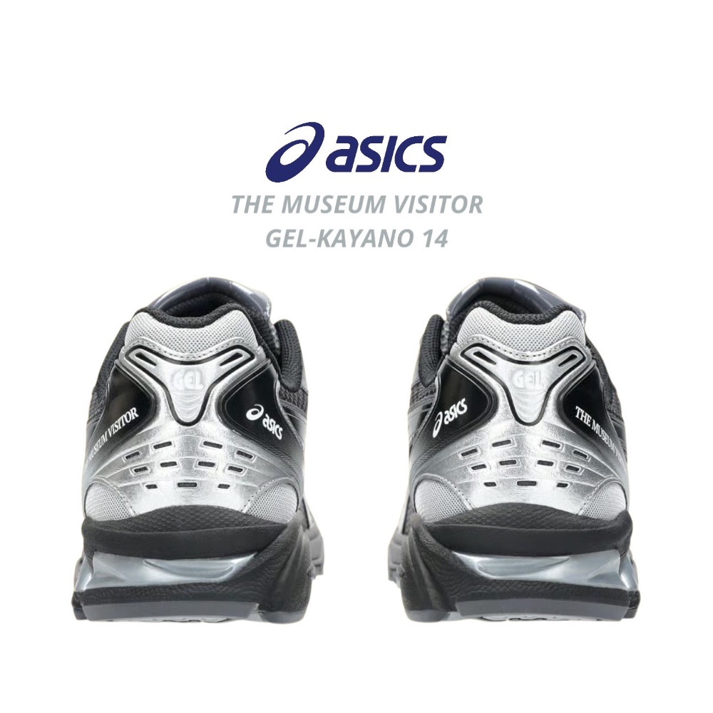 👟 ASICS GEL-KAYANO 14 x THE MUSEUM VISITO 聯名款休閒鞋 黑灰色｜黑灰漸層色｜-細節圖10