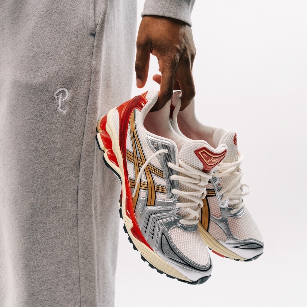 ASICS GEL-KAYANO 14 X Sneaker Politics 聯名款休閒鞋 銀紅色｜銀色｜紅色｜白色｜金-細節圖3