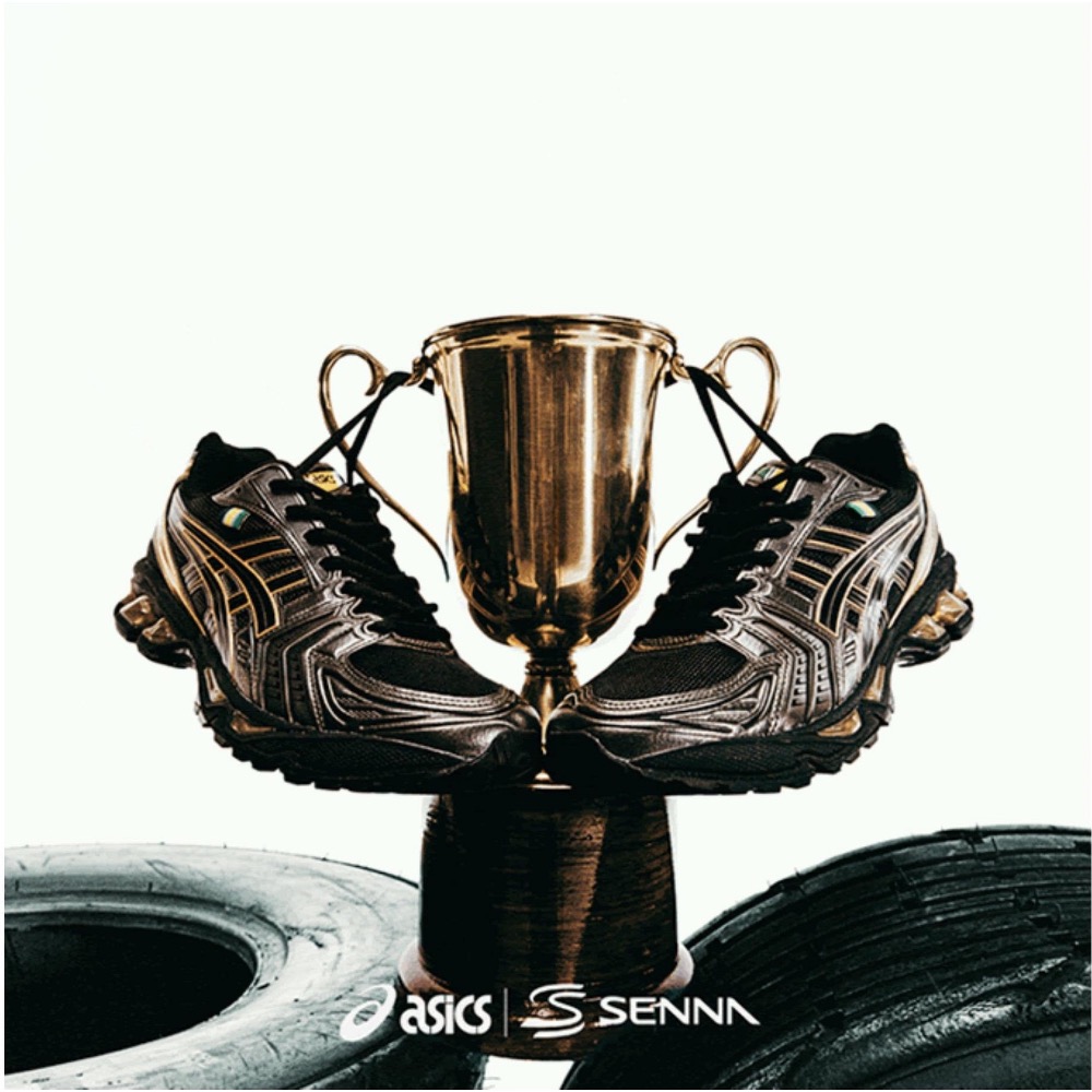 👟ASICS GEL-KAYANO 14 X Ayrton Senna艾爾頓·賽納 聯名款休閒鞋 黑金色｜黑色｜金色｜-細節圖2