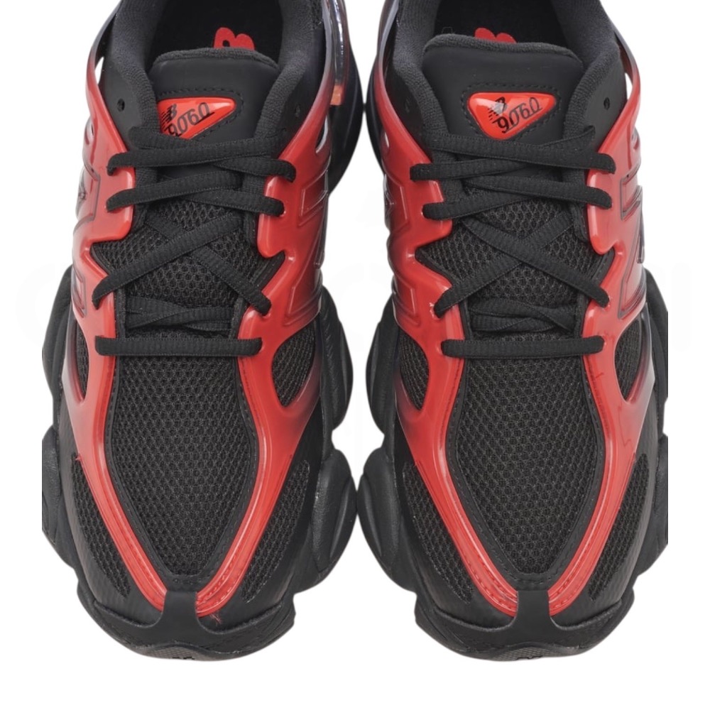 👟New Balance 9060 休閒鞋 黑紅色｜黑色｜漸層紅｜皮革｜網眼鞋面｜運動鞋｜跑鞋 男款鞋-細節圖5