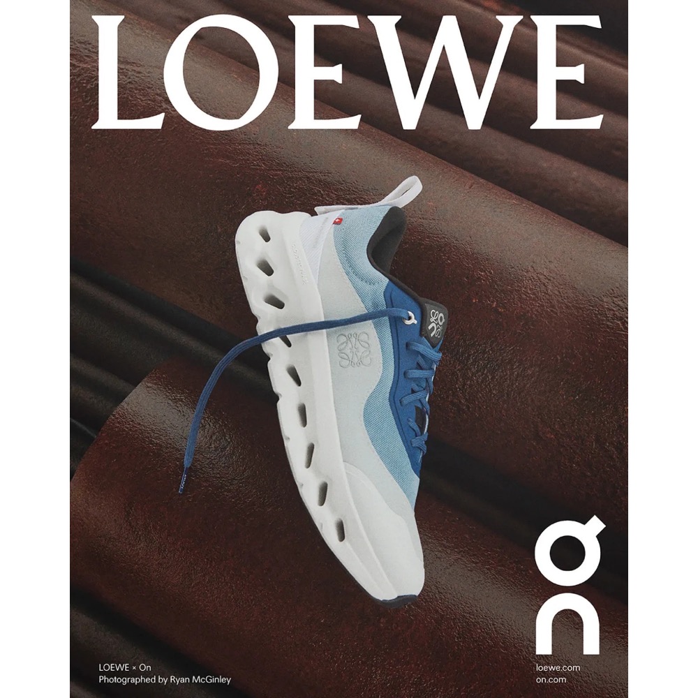 👟LOEWE x On昂跑聯名Running Cloudtilt 2.0 Blue White彈力再生針織鞋｜聯乘｜雲-細節圖7