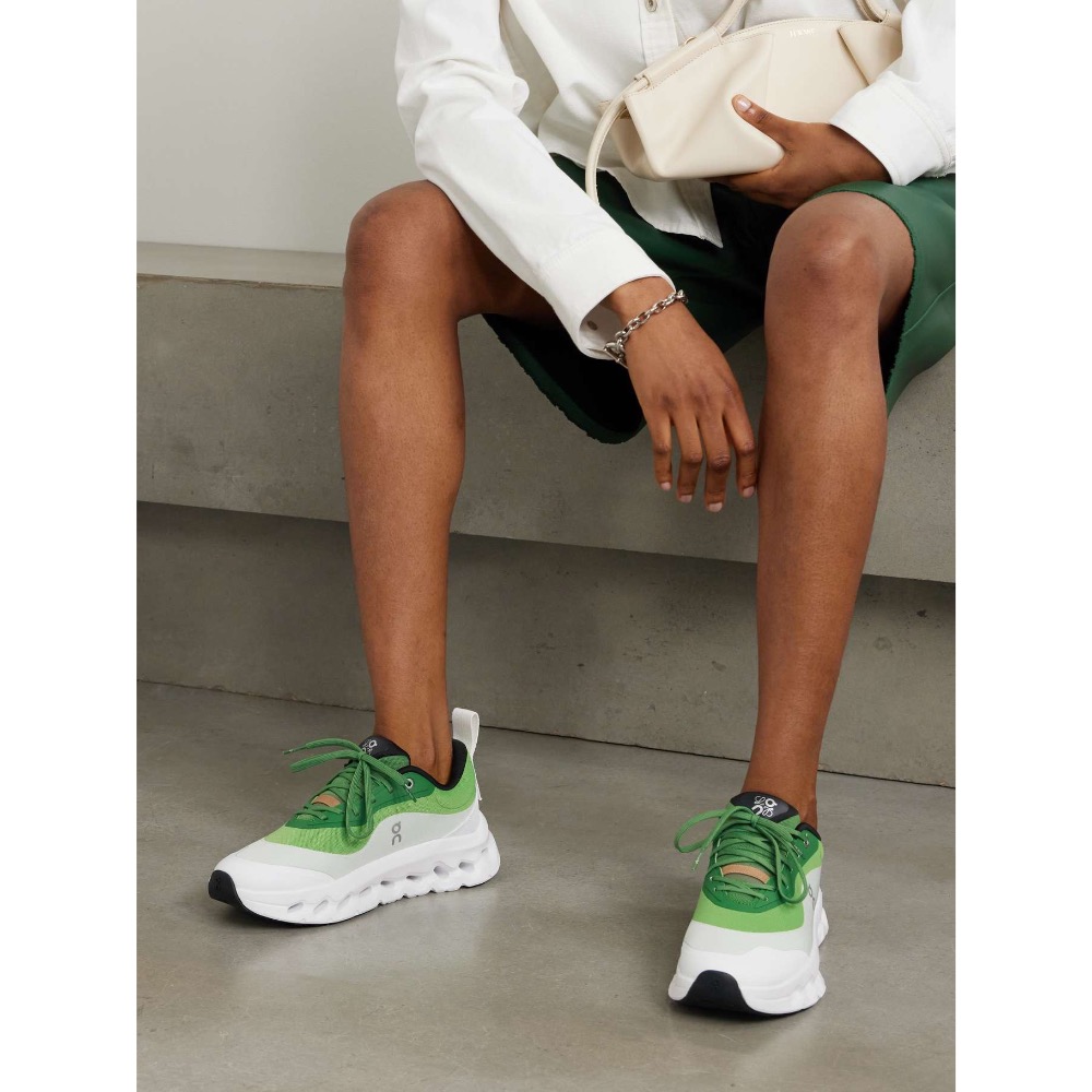 👟LOEWE x On昂跑聯名Running Cloudtilt 2.0 Green White彈力再生針織鞋｜聯乘｜-細節圖4