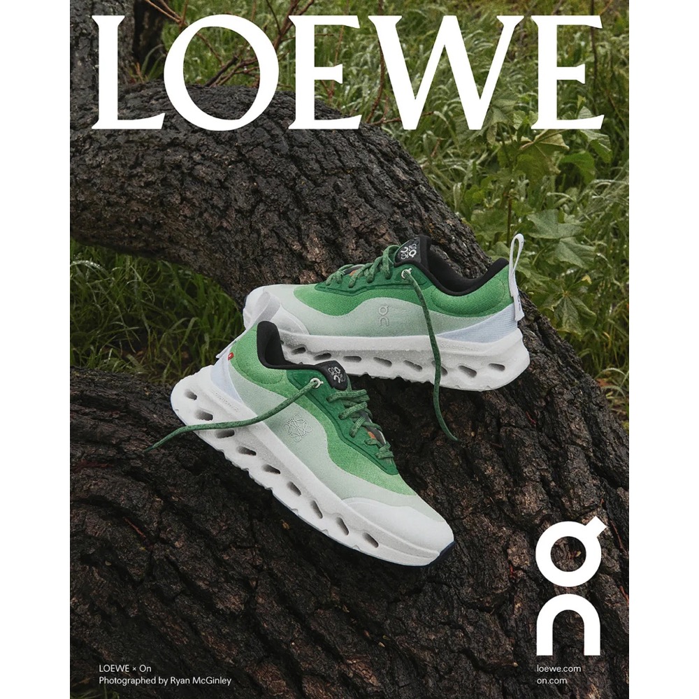 👟LOEWE x On昂跑聯名Running Cloudtilt 2.0 Green White彈力再生針織鞋｜聯乘｜-細節圖8