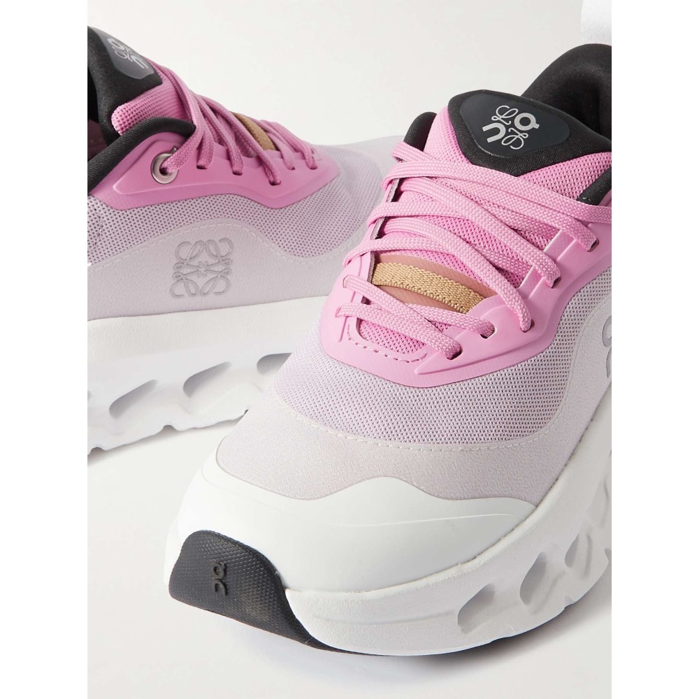 👟LOEWE x On昂跑聯名Running Cloudtilt 2.0 Rose Pink  White彈力再生針織-細節圖4