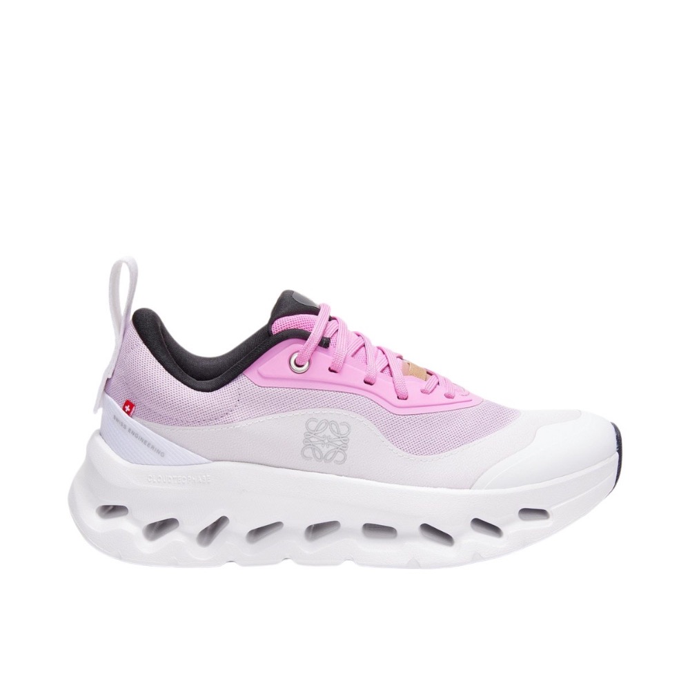 👟LOEWE x On昂跑聯名Running Cloudtilt 2.0 Rose Pink  White彈力再生針織-細節圖8