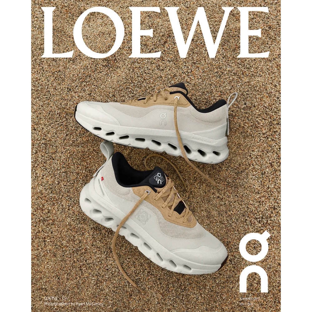 👟LOEWE x On昂跑聯名Running Cloudtilt 2.0 Tan White 彈力再生針織鞋｜聯乘｜雲-細節圖2