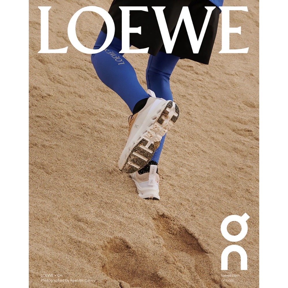 👟LOEWE x On昂跑聯名Running Cloudtilt 2.0 Tan White 彈力再生針織鞋｜聯乘｜雲-細節圖4