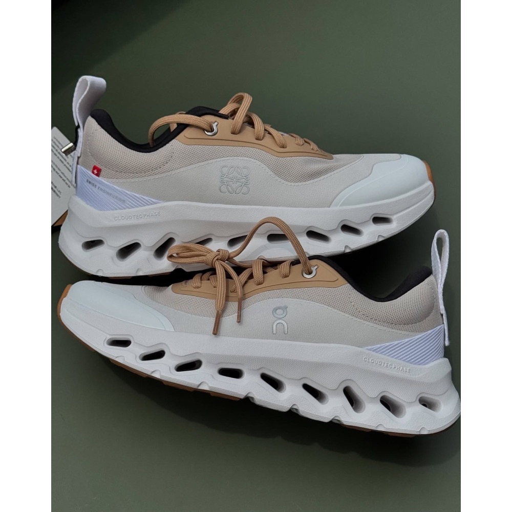 👟LOEWE x On昂跑聯名Running Cloudtilt 2.0 Tan White 彈力再生針織鞋｜聯乘｜雲-細節圖10