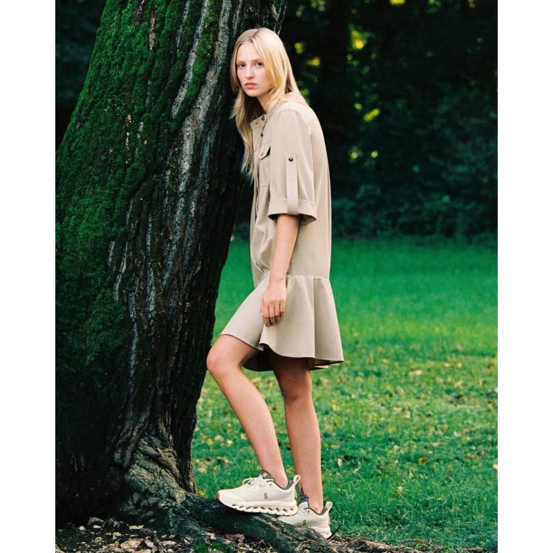 👟LOEWE x On昂跑聯名Running Cloudtilt 2.0 Khaki White 彈力再生針織鞋｜聯乘-細節圖3