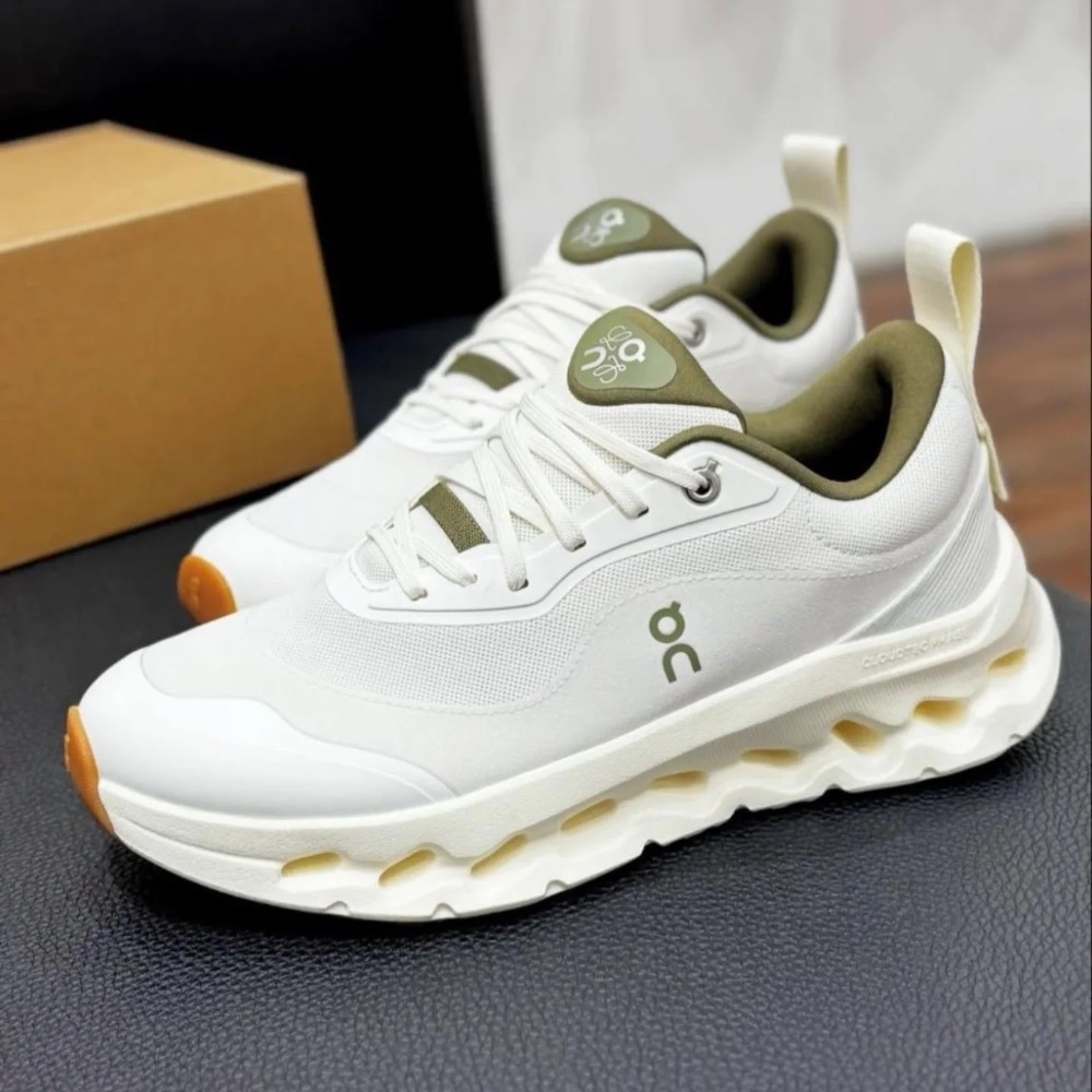 👟LOEWE x On昂跑聯名Running Cloudtilt 2.0 Khaki White 彈力再生針織鞋｜聯乘-細節圖4