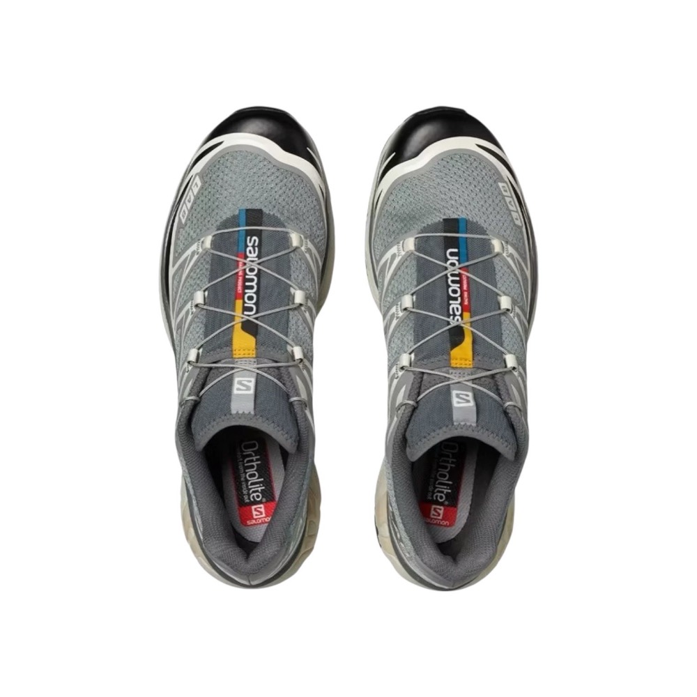 👟 Salomon XT-6 越野登山鞋 L47305700 銀灰色｜白色｜黑色｜奶油色｜網眼布鞋面｜防潑水｜運動鞋-細節圖2