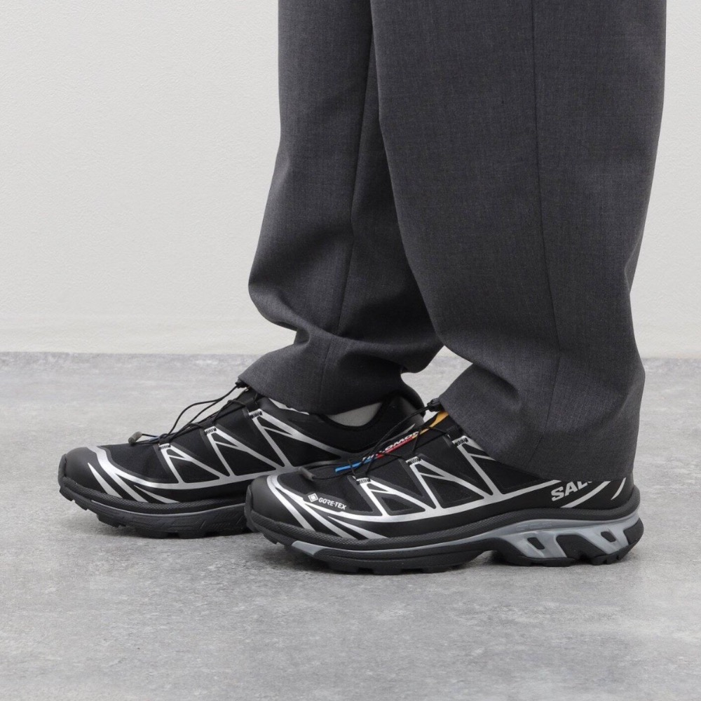 👟 Salomon XT-6 越野登山鞋 L47450600 黑銀色｜黑色｜銀色｜白色｜網眼布鞋面｜防潑水｜運動鞋 男-細節圖6