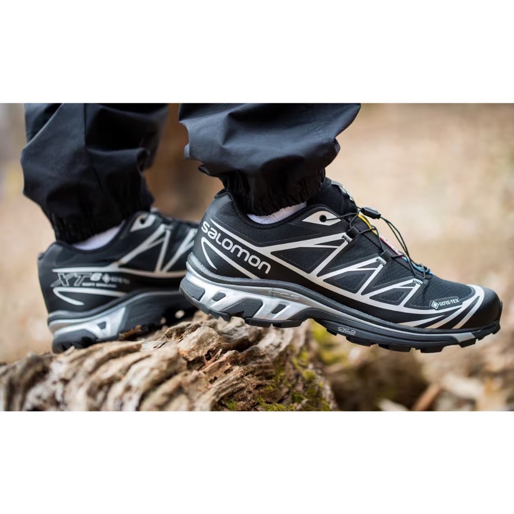 👟 Salomon XT-6 越野登山鞋 L47450600 黑銀色｜黑色｜銀色｜白色｜網眼布鞋面｜防潑水｜運動鞋 男-細節圖7