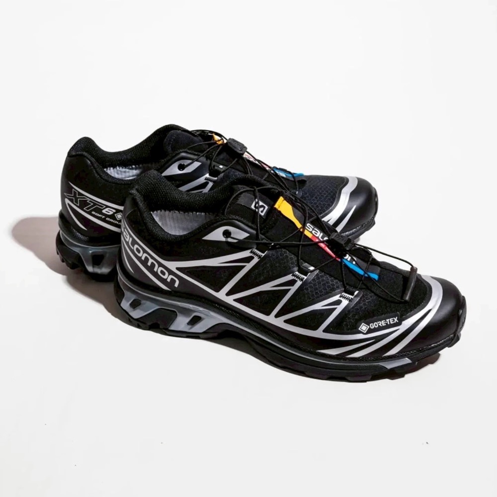 👟 Salomon XT-6 越野登山鞋 L47450600 黑銀色｜黑色｜銀色｜白色｜網眼布鞋面｜防潑水｜運動鞋 男-細節圖8