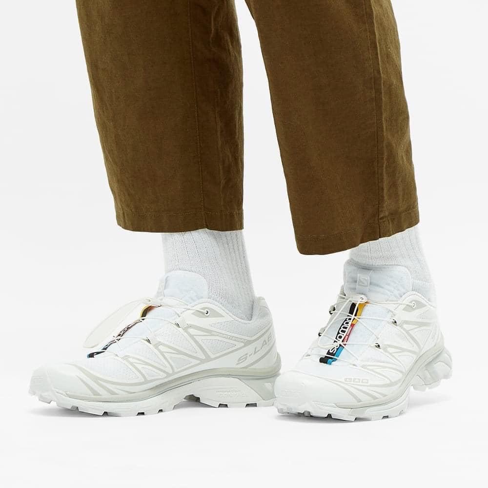 👟 Salomon XT-6 越野登山鞋 L41252900 白灰色｜月岩灰｜白色｜網眼布鞋面｜防潑水｜運動鞋 男女通-細節圖3