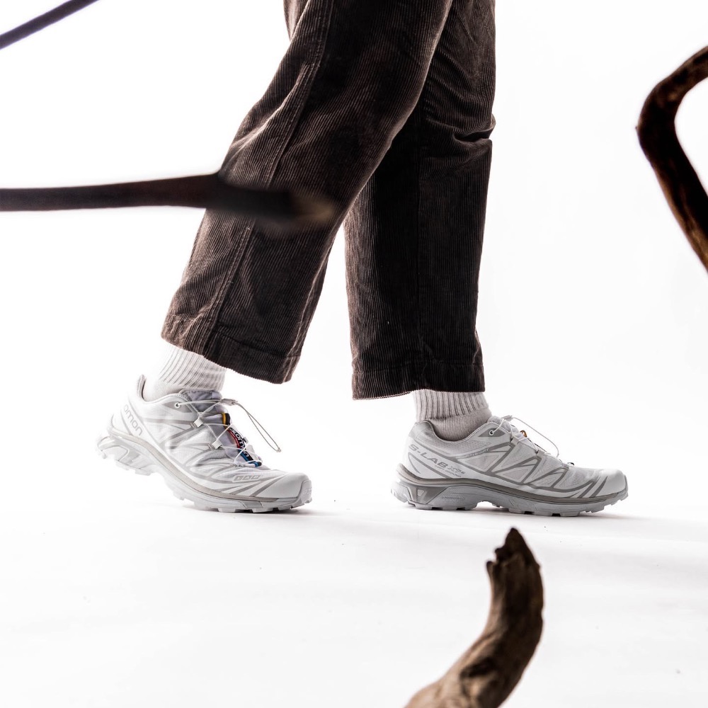 👟 Salomon XT-6 越野登山鞋 L41252900 白灰色｜月岩灰｜白色｜網眼布鞋面｜防潑水｜運動鞋 男女通-細節圖5