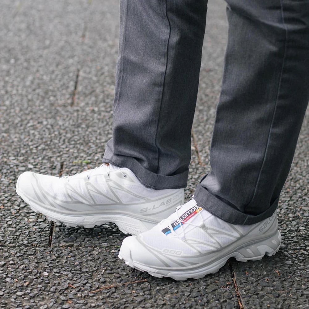 👟 Salomon XT-6 越野登山鞋 L41252900 白灰色｜月岩灰｜白色｜網眼布鞋面｜防潑水｜運動鞋 男女通-細節圖7