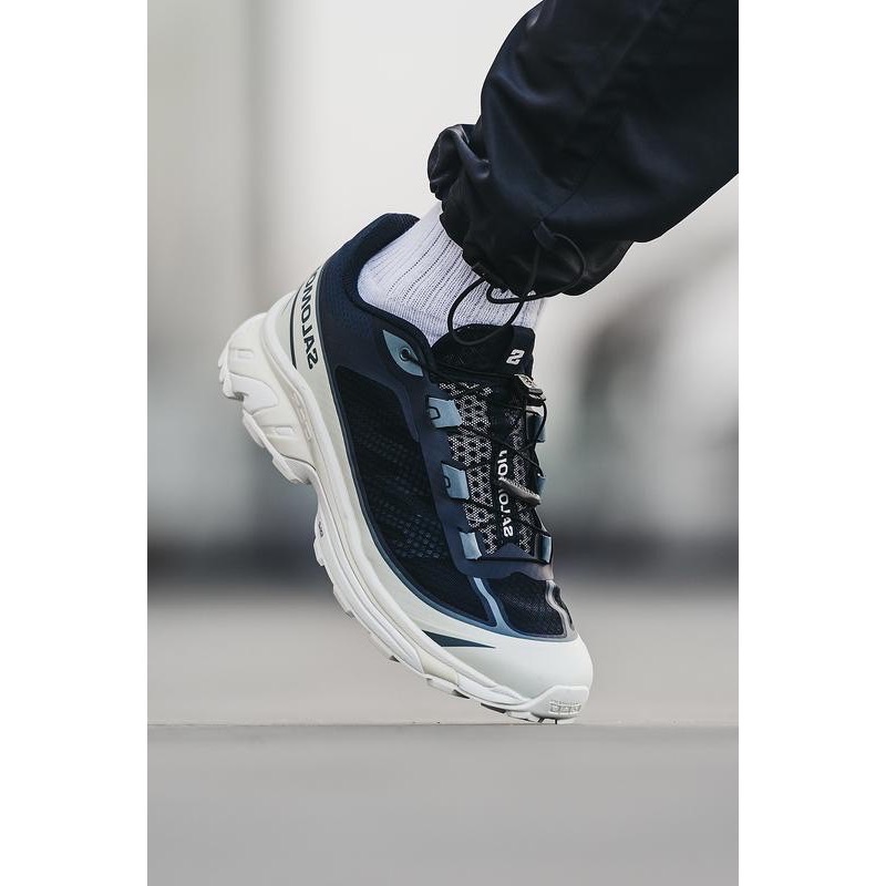 👟Salomon XT-6 FT 越野運動鞋 寶石藍｜海軍藍｜深藍色｜白色｜網眼布鞋面｜防潑水 男女通用款鞋-細節圖2