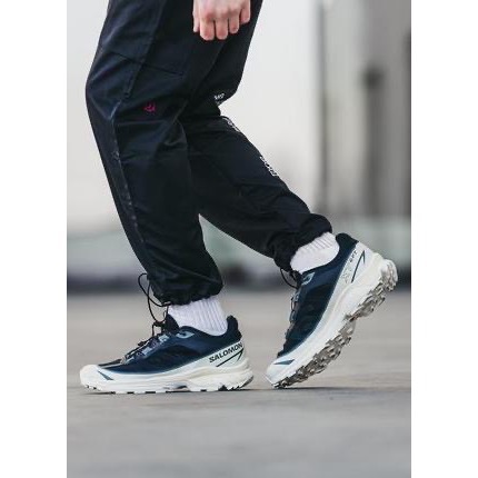 👟Salomon XT-6 FT 越野運動鞋 寶石藍｜海軍藍｜深藍色｜白色｜網眼布鞋面｜防潑水 男女通用款鞋-細節圖3