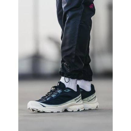 👟Salomon XT-6 FT 越野運動鞋 寶石藍｜海軍藍｜深藍色｜白色｜網眼布鞋面｜防潑水 男女通用款鞋-細節圖7