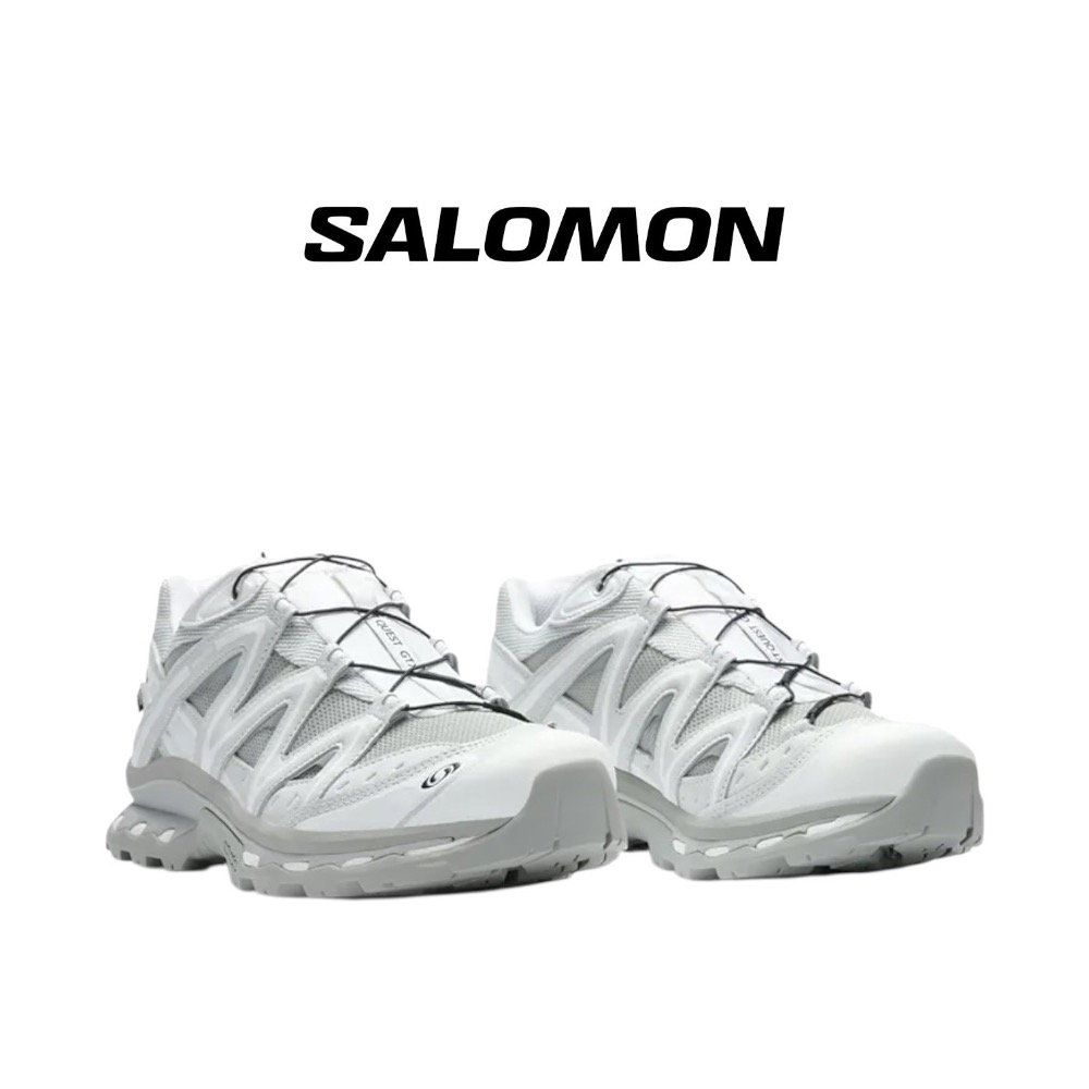 👟 Salomon XT-Quest GTX 越野登山鞋 白灰色｜白色｜灰色｜網眼布鞋面｜防潑水｜運動鞋 男女通用款鞋-細節圖10