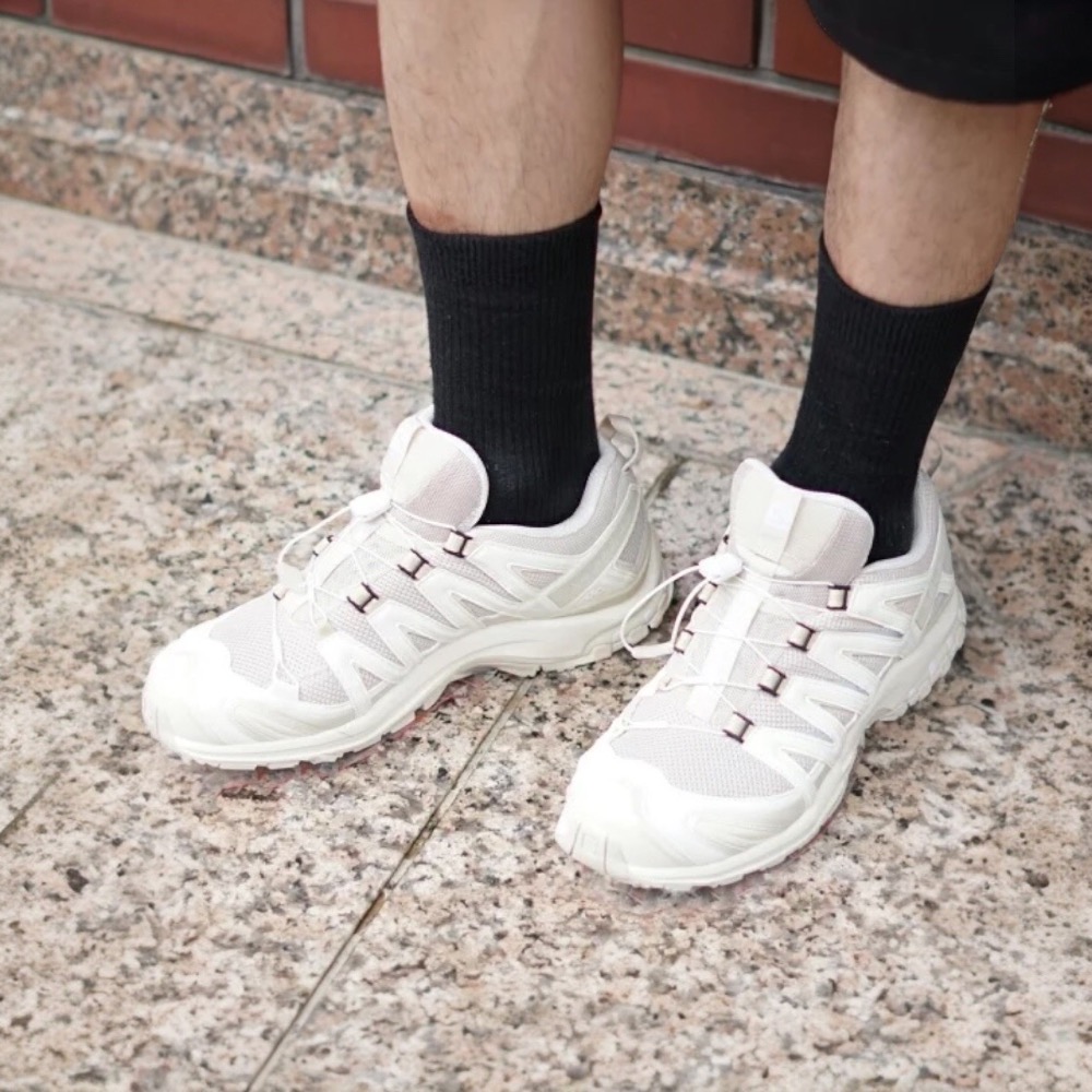 👟 Salomon XA Pro 3D 越野跑步鞋 米色｜香草色｜白色｜奶油色｜網眼布鞋面｜防潑水 運動鞋 男女通用款-細節圖5