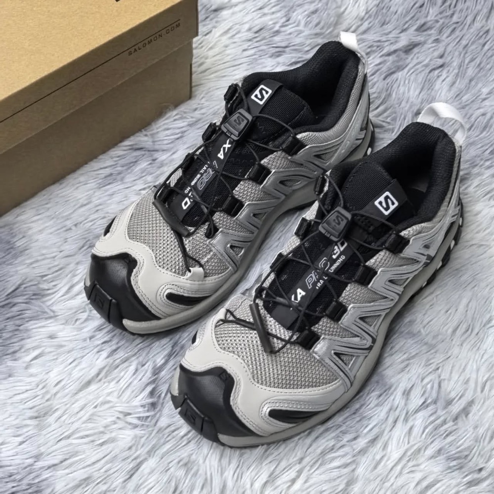 👟 Salomon XA Pro 3D 越野跑步鞋 灰黑銀色｜合金灰｜黑色｜淺灰色｜銀色｜白色｜網眼布鞋面｜防潑水 運-細節圖9
