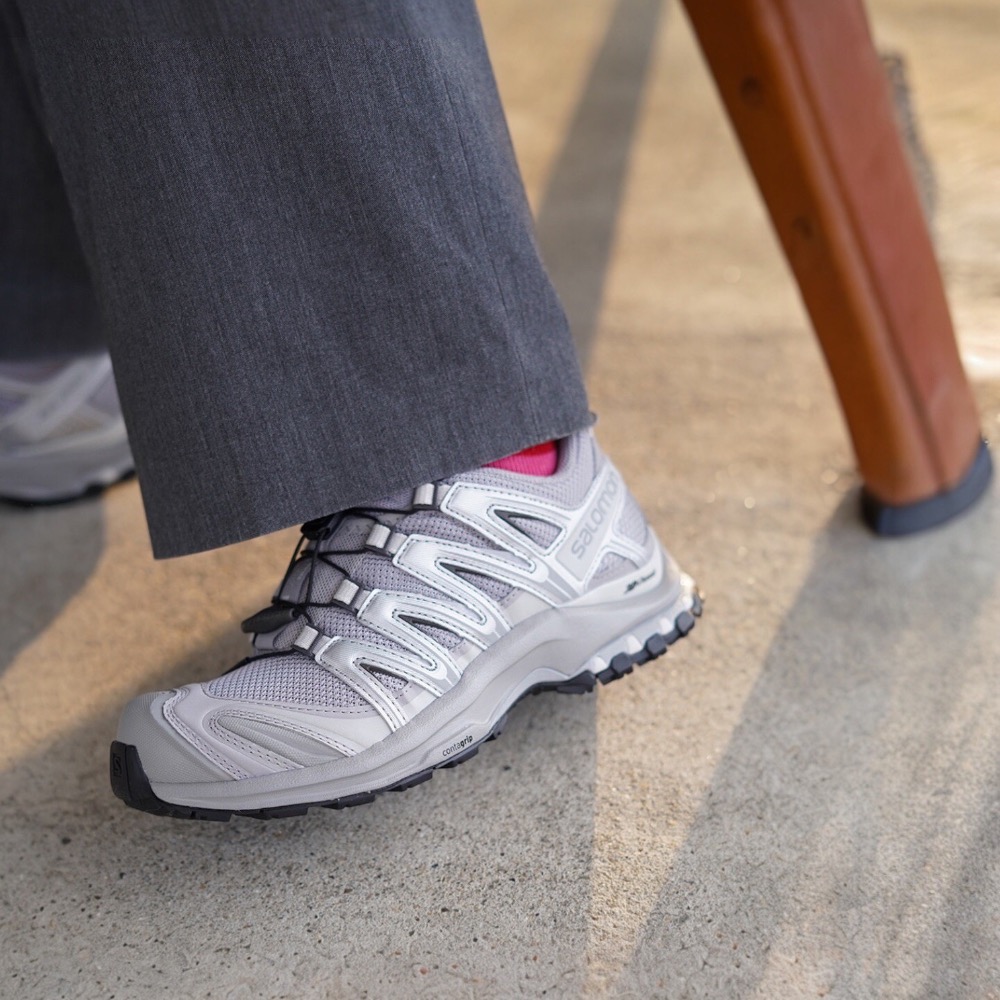 👟 Salomon XA Pro 3D 越野跑步鞋 銀灰色｜灰色｜銀色｜黑色｜網眼布鞋面｜防潑水 運動鞋 男女通用款鞋-細節圖6