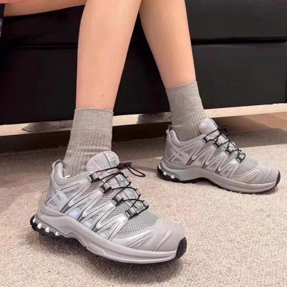 👟 Salomon XA Pro 3D 越野跑步鞋 銀灰色｜灰色｜銀色｜黑色｜網眼布鞋面｜防潑水 運動鞋 男女通用款鞋-細節圖3