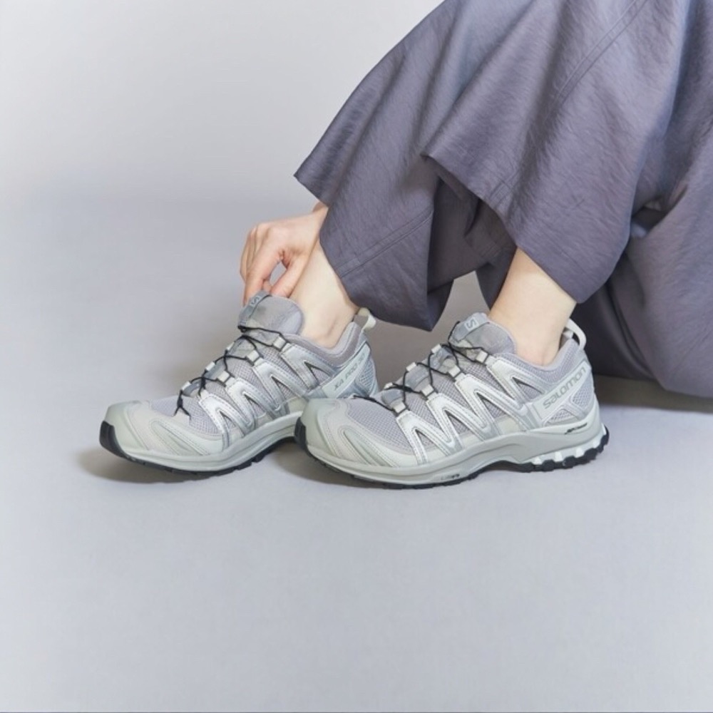 👟 Salomon XA Pro 3D 越野跑步鞋 銀灰色｜灰色｜銀色｜黑色｜網眼布鞋面｜防潑水 運動鞋 男女通用款鞋-細節圖4