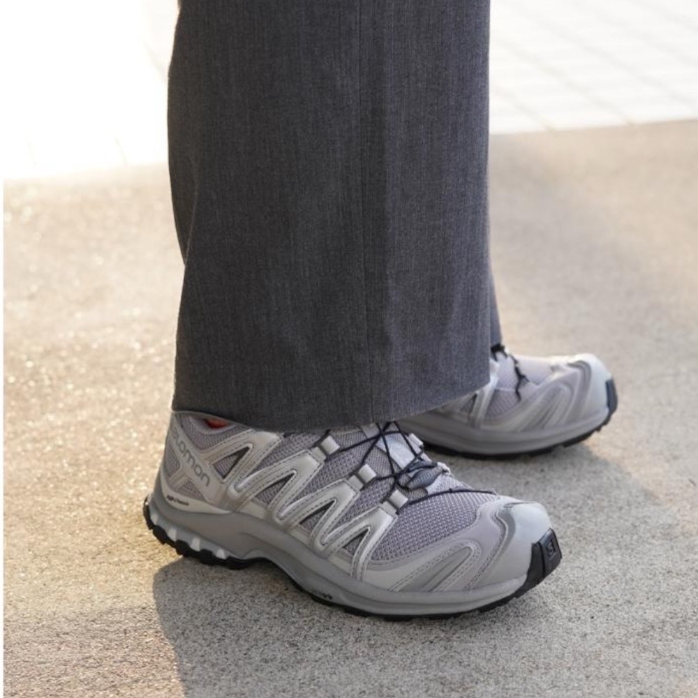 👟 Salomon XA Pro 3D 越野跑步鞋 銀灰色｜灰色｜銀色｜黑色｜網眼布鞋面｜防潑水 運動鞋 男女通用款鞋-細節圖5